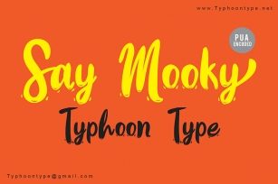 Say Mooky Font Download