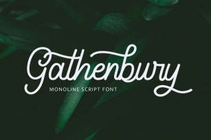 Gathenbury Monoline Scrip Font Download