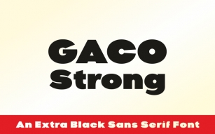 Gaco Strong Font Download
