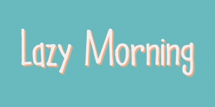 Lazy Morning DEMO Font Download