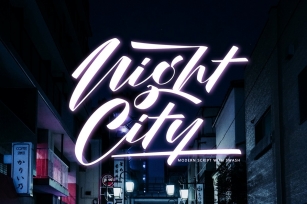 Night City - modern script Font Download