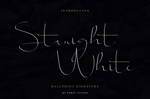 Straight White Font Download