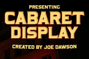 Cabaret Display Font Download