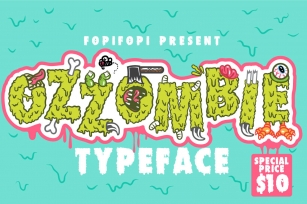 Ozzombie Typeface + Bonus Font Download