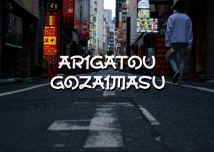 A Arigatou Gozaimasu Font Download