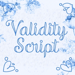 Validity Scrip Font Download