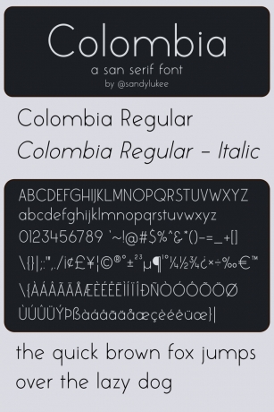 Colombia Font Download