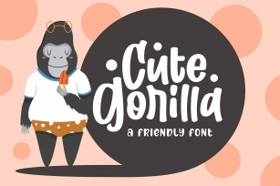 Cute Gorilla / Fun Font Font Download