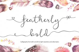 Featherly Bold - wedding font Font Download