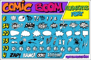 Comic Boom Elements Font Download