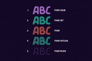 Fiver 5 fonts family Font Download