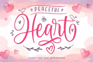 Peaceful Heart - Lovely Font Duo! Font Download