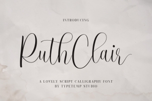 RuthClair Lovely Script Calligraphy Font Download