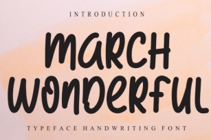 March Wonderful Font Download