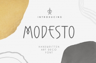 Modesto - Handwritten Art Deco Font Font Download