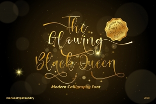 The Glowing Black Quee Font Download