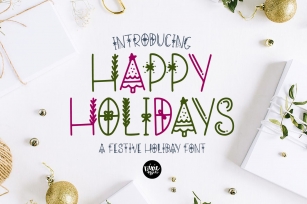 HAPPY HOLIDAYS Festive Christmas Font Font Download