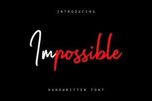 Impossible | Handwritten Font Font Download