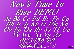 Now 's Time to Rise Font Download