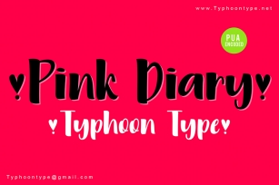 Pink Diary - Font Download