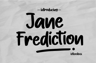 Jane Frediction Font Download