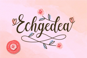 Echgedea - Romantic Script Font Font Download