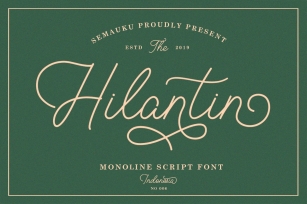 Hilantin - Monoline Font Font Download
