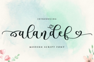 Alandef - Sweet Calligraphy Script Font Download