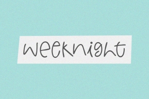 Weeknight - A Fun Handwritten Font Font Download