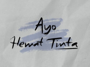 A Ayo Hemat Tinta Font Download