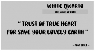 White Qwar Font Download