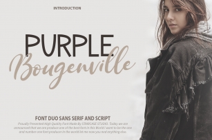 Purple Bougenville Sans Font Download