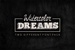 Watercolor Dreams - two different font set Font Download