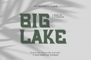 Big Lake Font Download