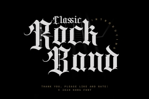 Classic rock band Font Download