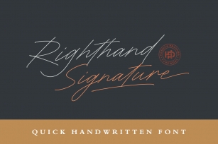 Righthand Signature Font Download