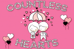 Countless Hearts Font + Bonus Split Font Font Download