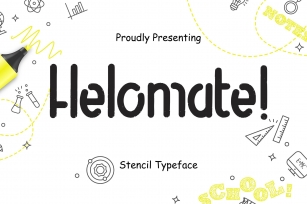 Helomate Stencil Typeface Font Download