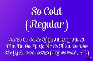 So Cold Font Download