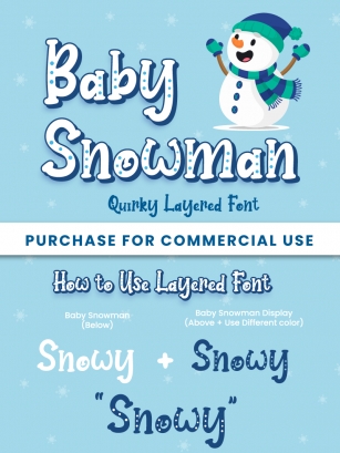 Baby Snowman Display Font Download