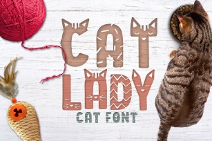 Cat Lady - Cat Font Font Download