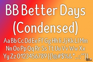 BB Better Days - Condensed Font Download