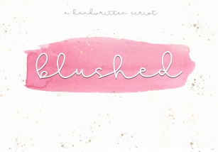 Blushed - A Handwritten Font Font Download