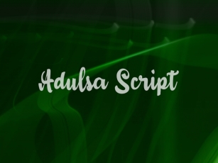 A Adulsa Scrip Font Download