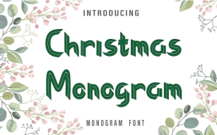 Christmas Monogram Font Download