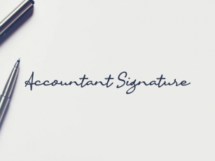 A Accountant Signature Font Download
