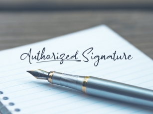 A Authorized Signature Font Download