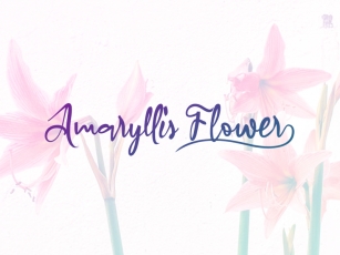 A Amaryllis Flower Font Download