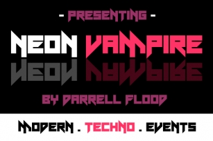 Neon Vampire Font Download