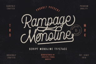 Rampage Monoline Rounded Font Download